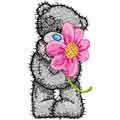 Teddy Bear like flowers embroidery design